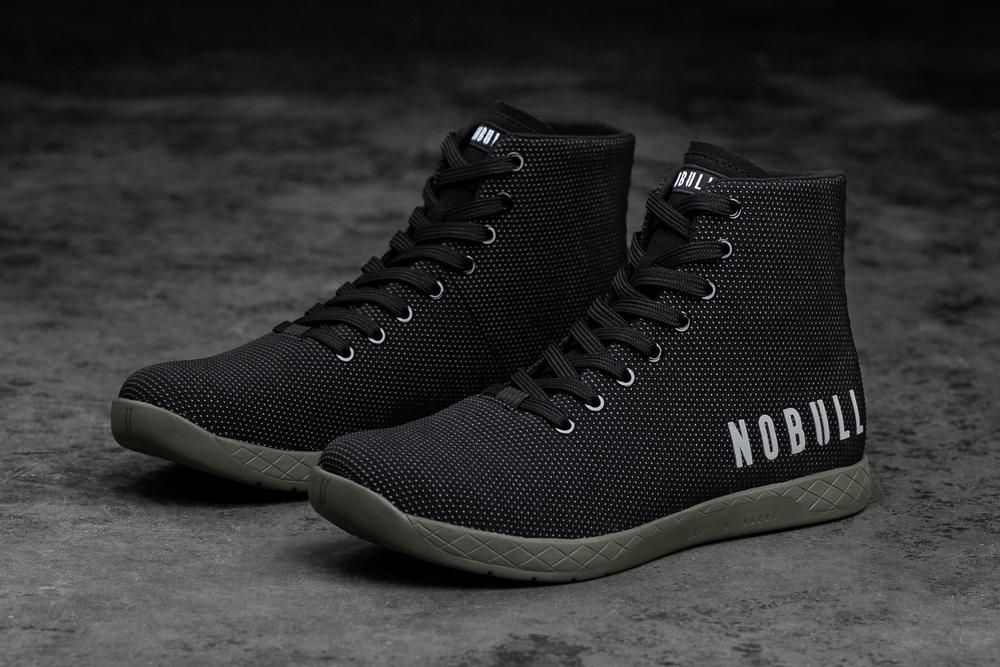 NOBULL Men's High-Top Training Shoes - Black Ivy - Ireland (5821VPRHB)